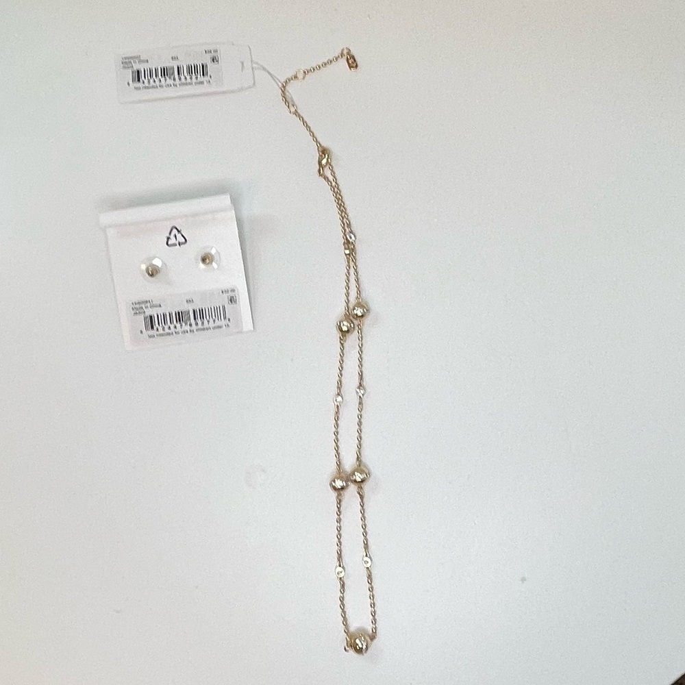 NWT Ralph Lauren Gold Necklace and Earring Set - Picture 5 of 6